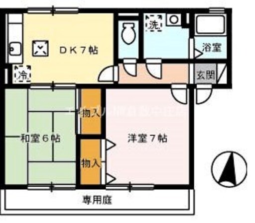 サンハイム撫川　Ａ棟の物件間取画像